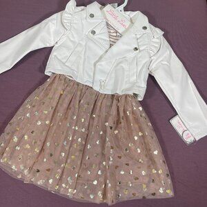 NWT - Little Lass Dress and Jacket Set - Girls Size 4